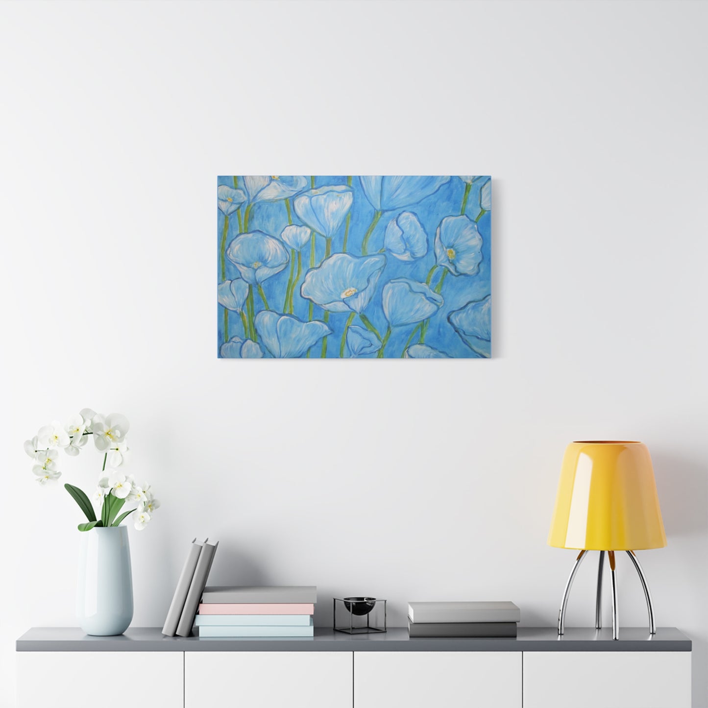 Light BlueTulip flowers Painting