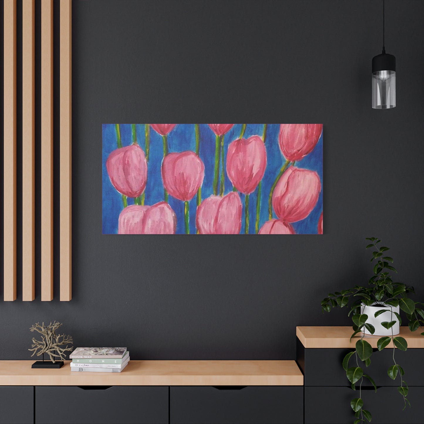 Canvas Print - Pink Abstract Tulips