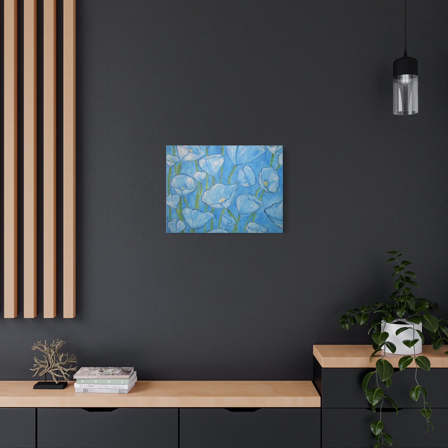 Light BlueTulip flowers Painting