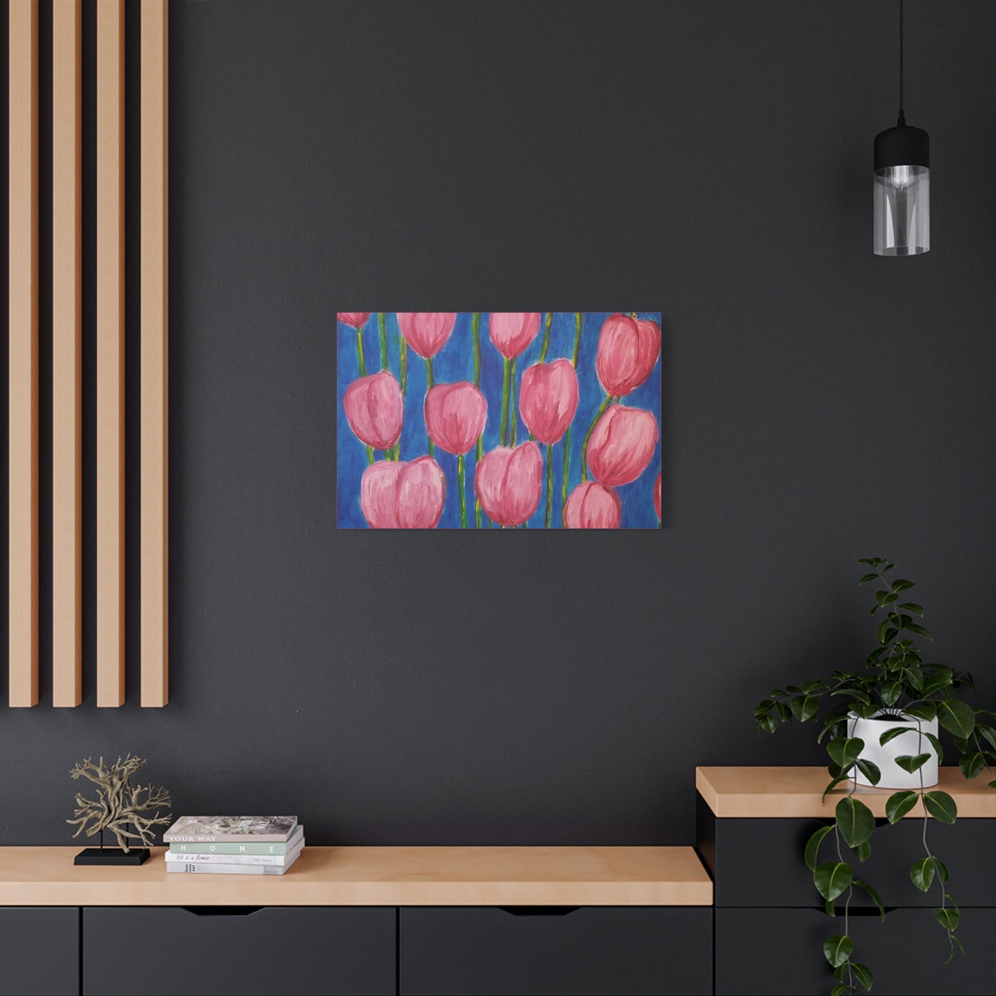 Canvas Print - Pink Abstract Tulips