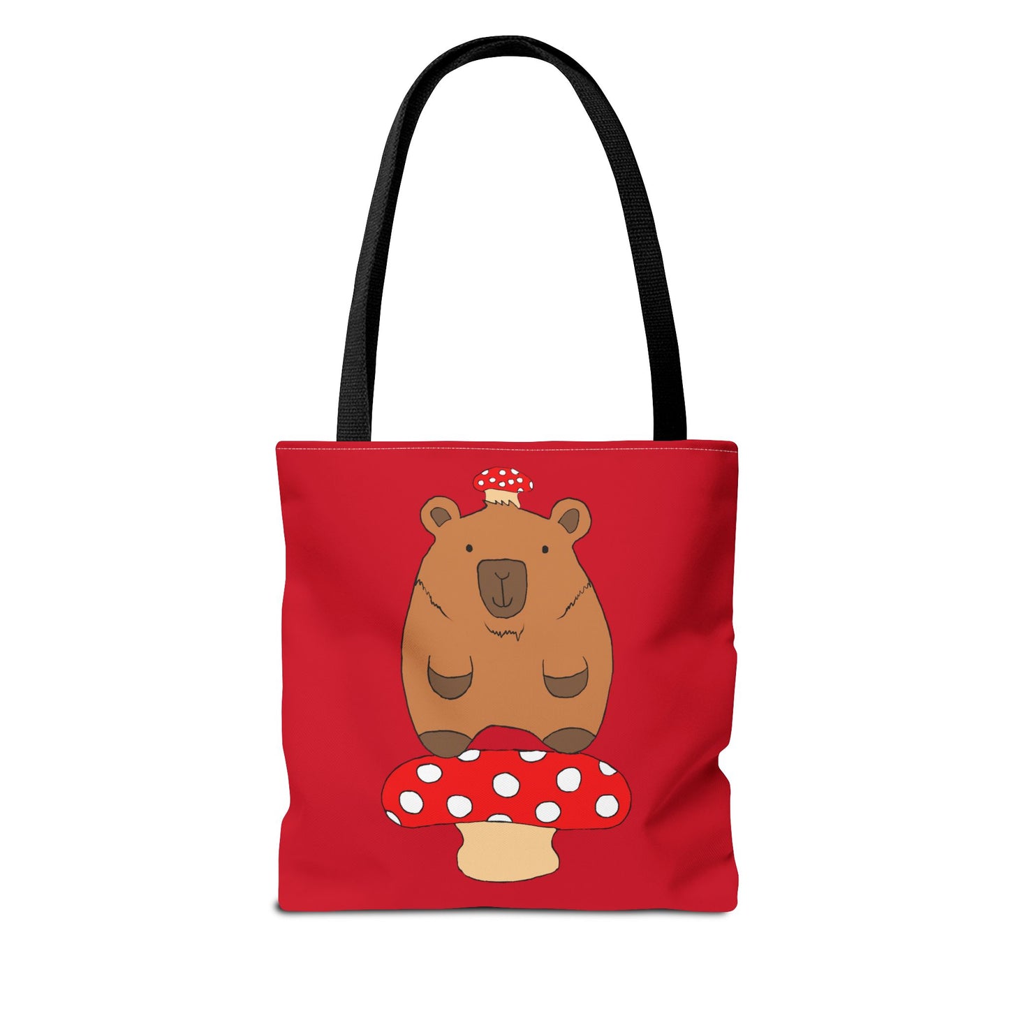 Capybara Tote Bag with Mushroom Design