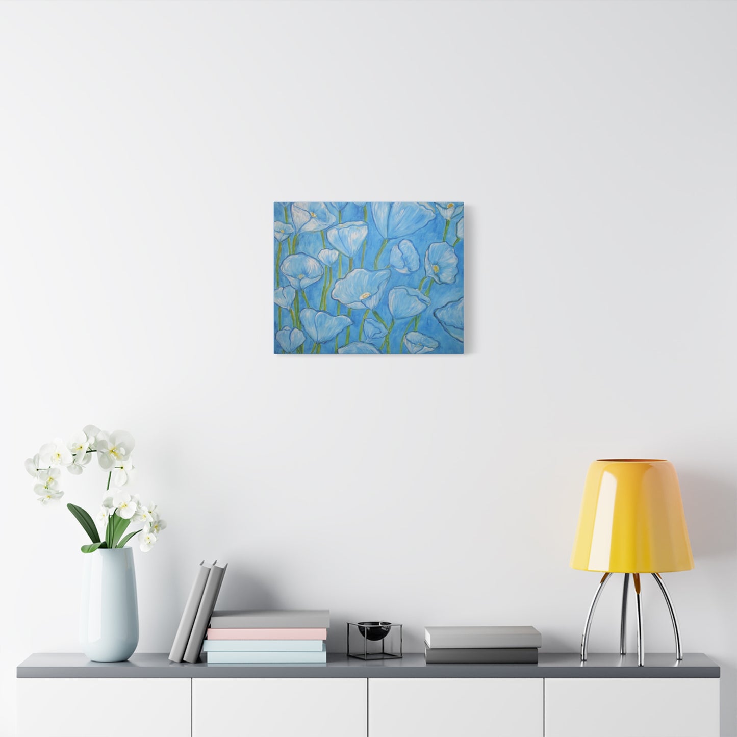 Light BlueTulip flowers Painting