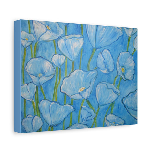 Light BlueTulip flowers Painting