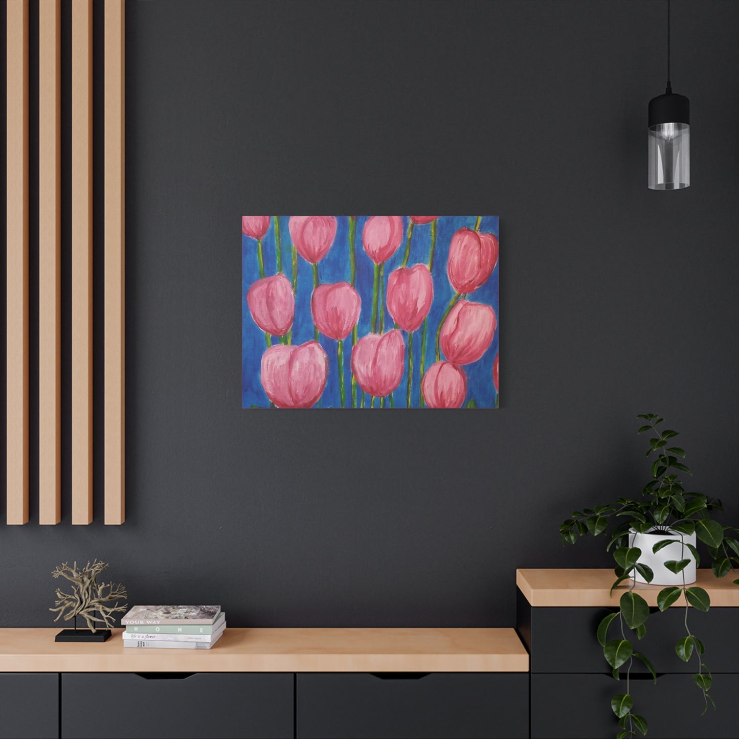 Canvas Print - Pink Abstract Tulips