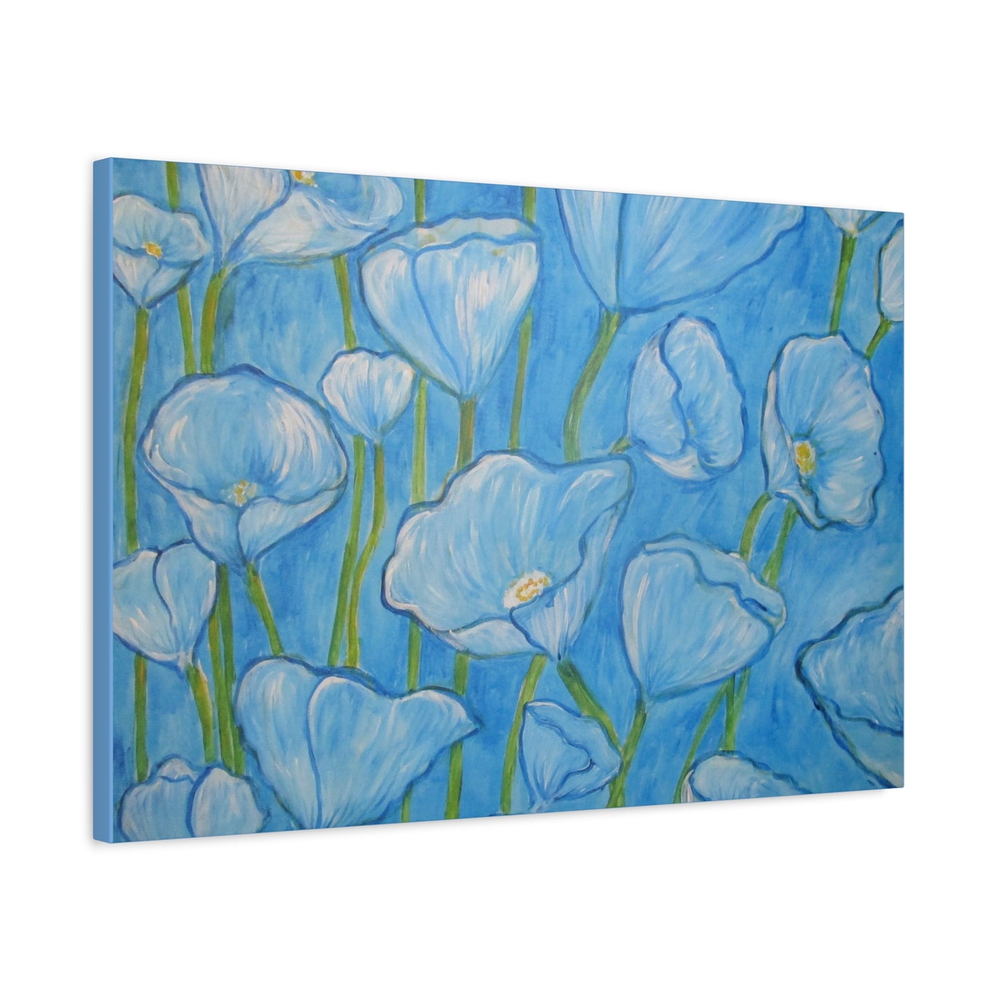 Light BlueTulip flowers Painting