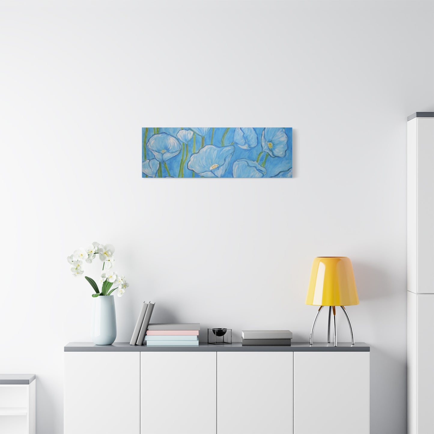 Light BlueTulip flowers Painting