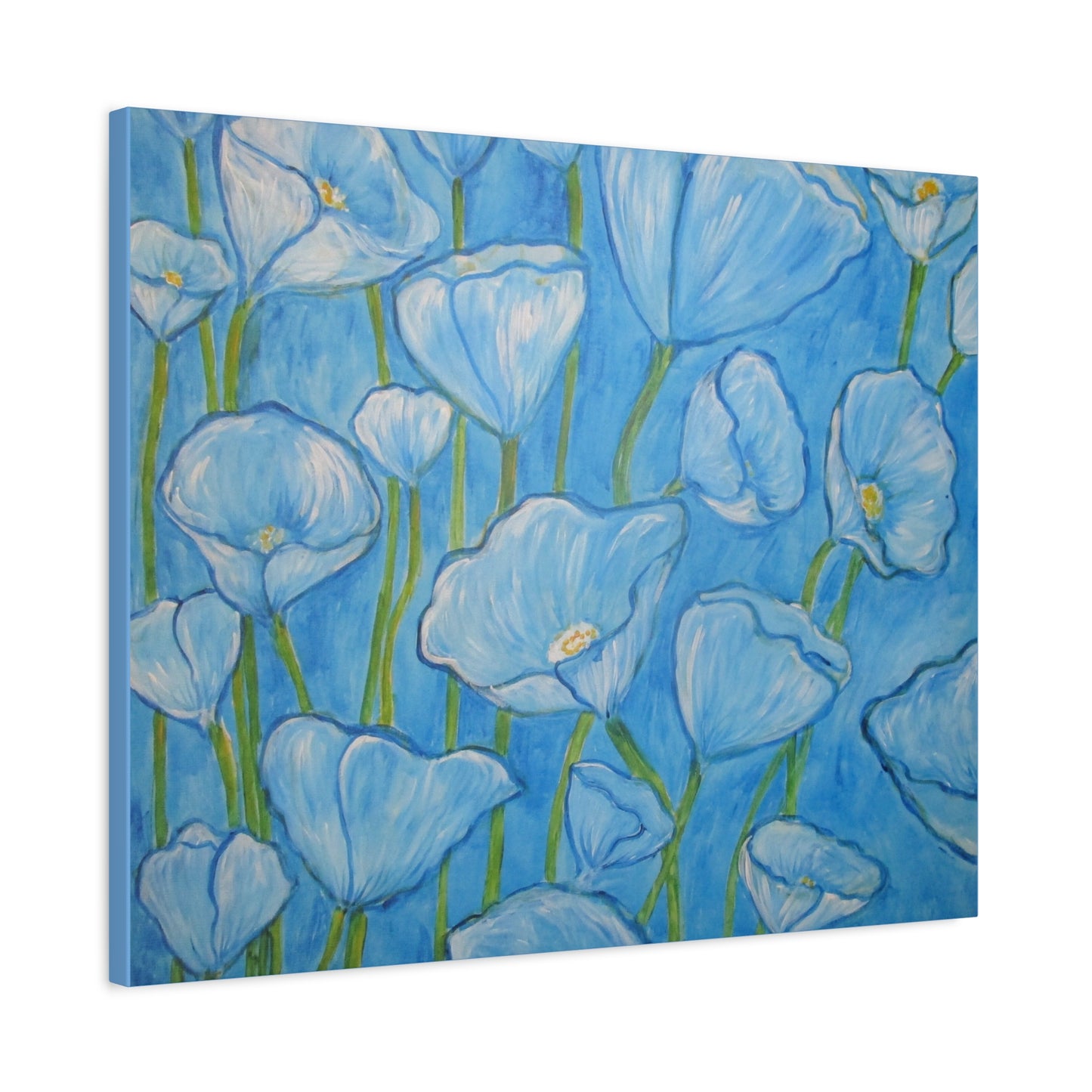 Light BlueTulip flowers Painting