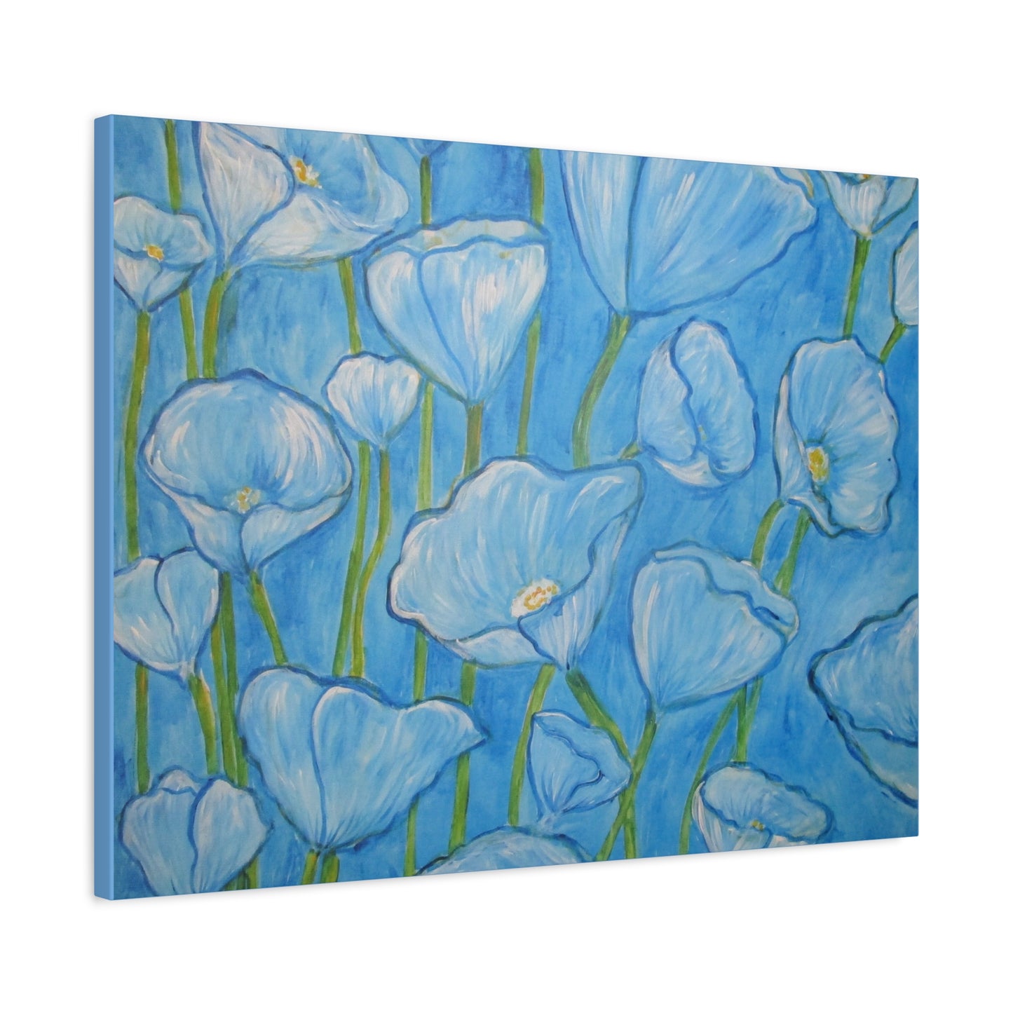 Light BlueTulip flowers Painting