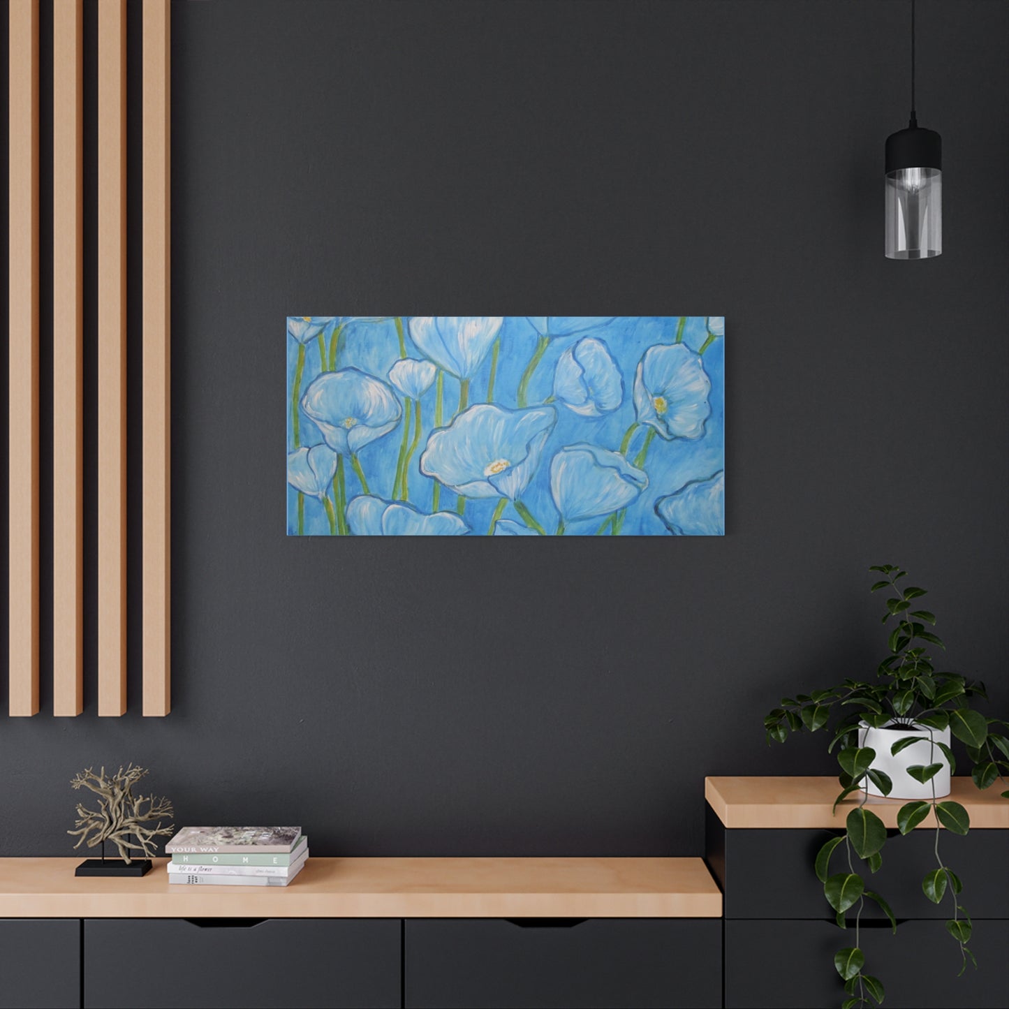 Light BlueTulip flowers Painting