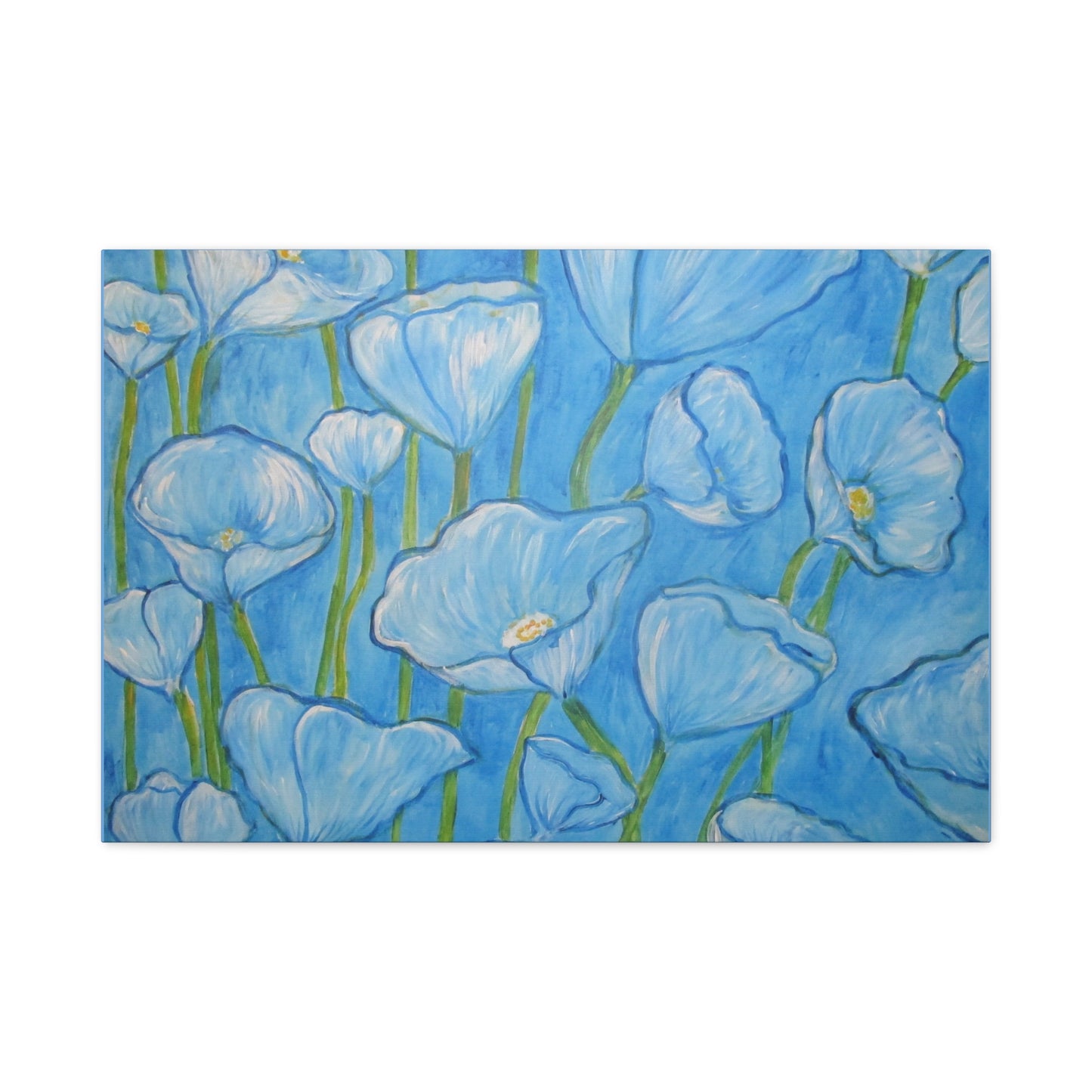 Light BlueTulip flowers Painting