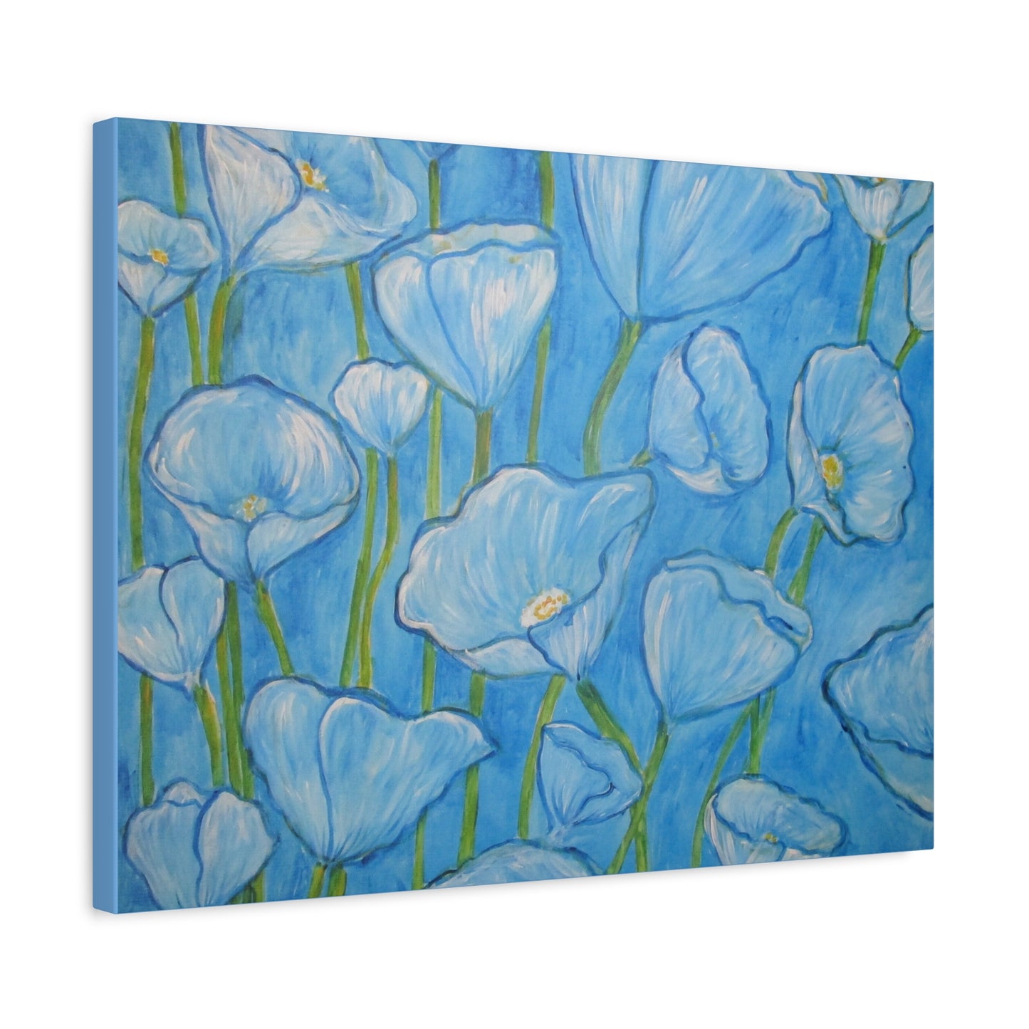 Light BlueTulip flowers Painting