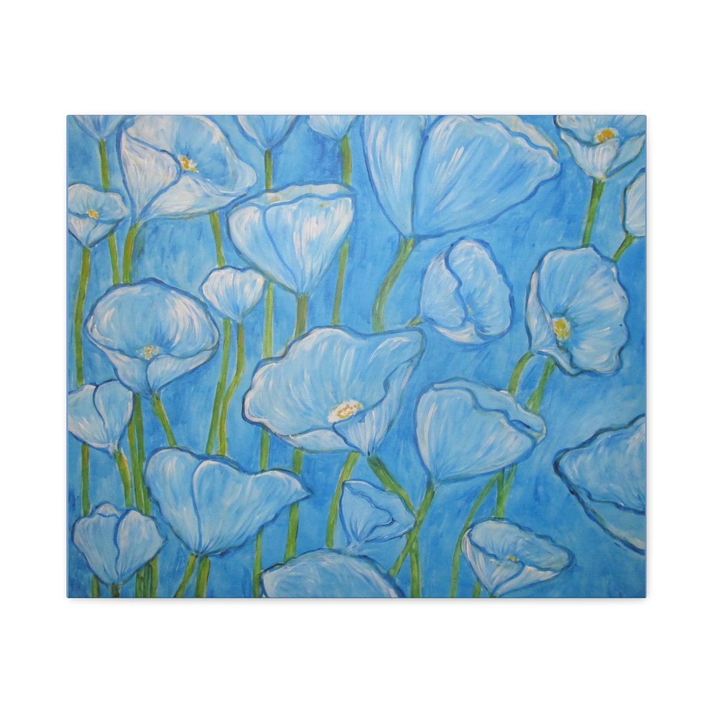 Light BlueTulip flowers Painting