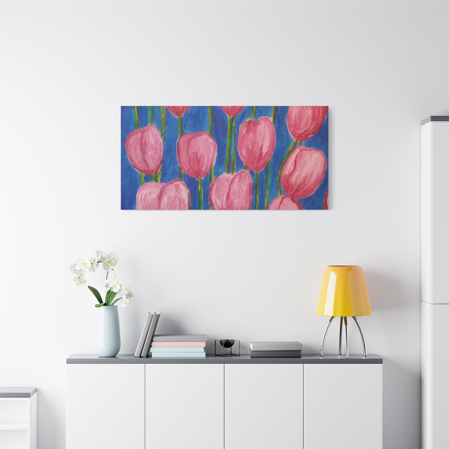 Canvas Print - Pink Abstract Tulips