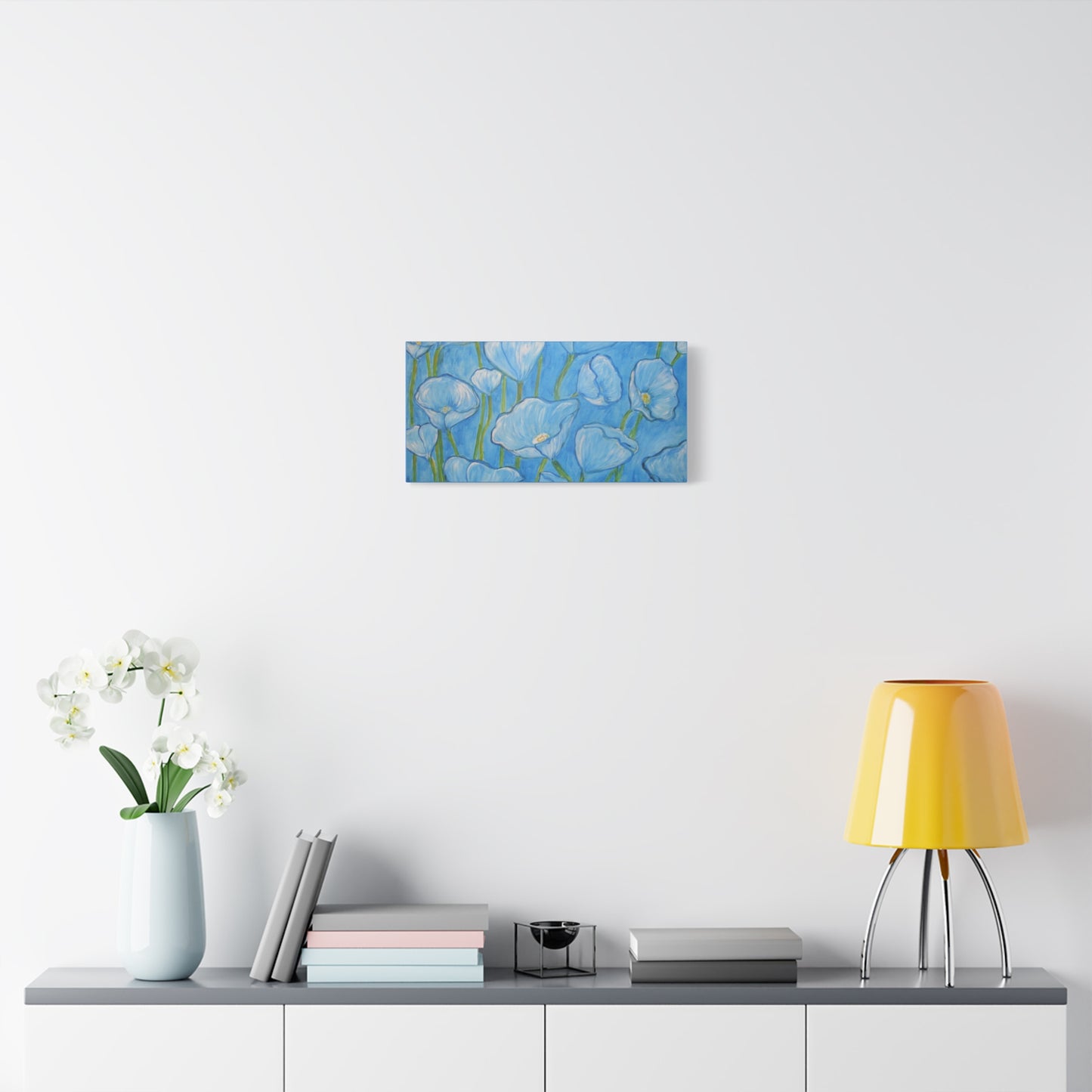 Light BlueTulip flowers Painting