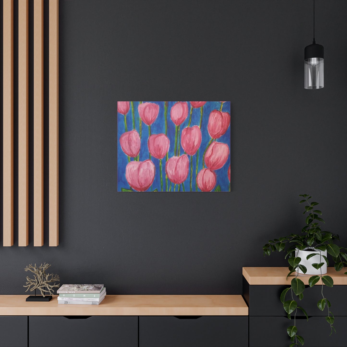 Canvas Print - Pink Abstract Tulips