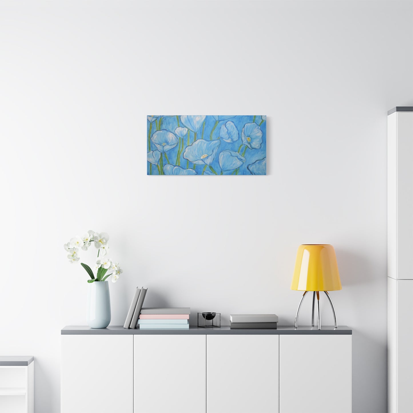 Light BlueTulip flowers Painting