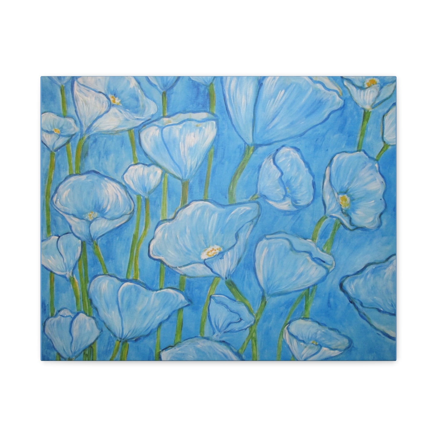 Light BlueTulip flowers Painting