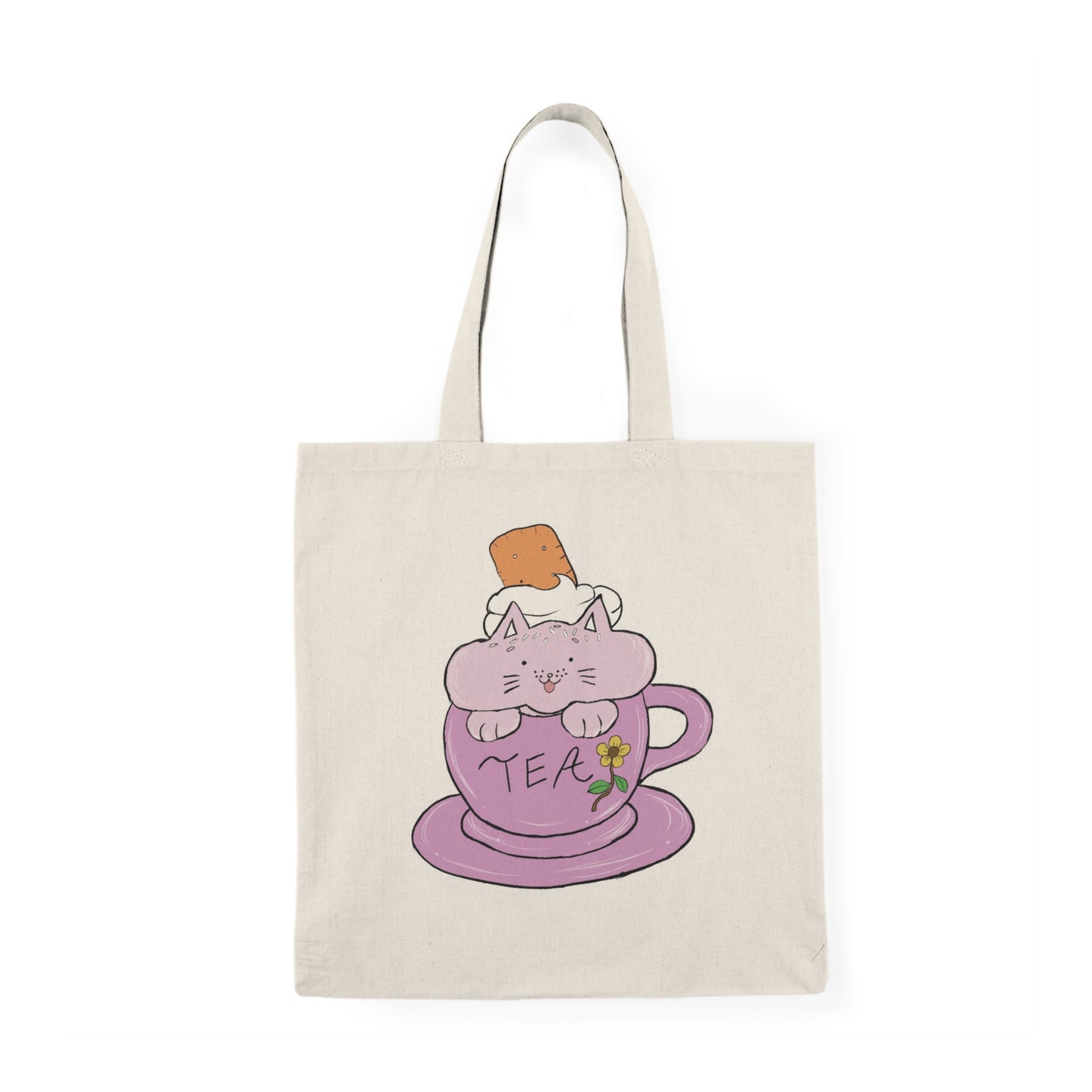 Cat Tea Cup Tote Bag