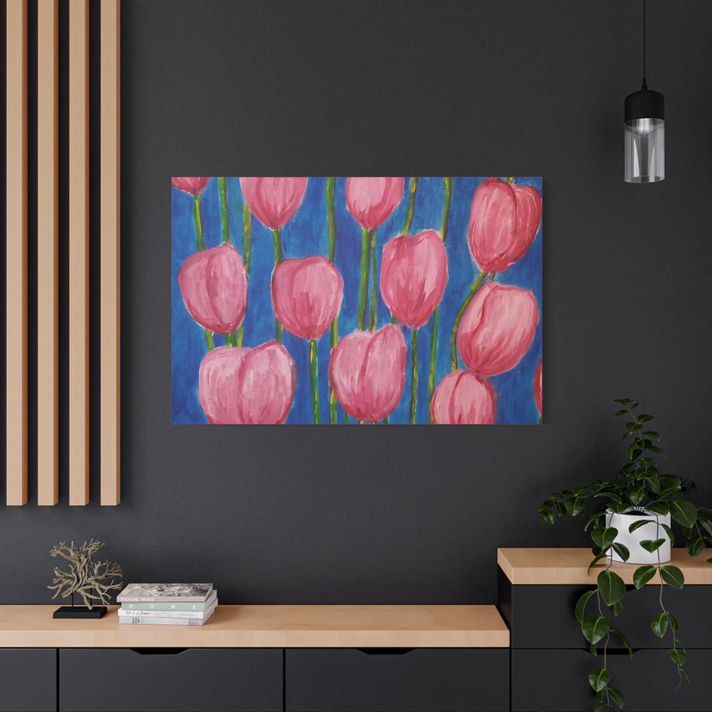 Canvas Print - Pink Abstract Tulips