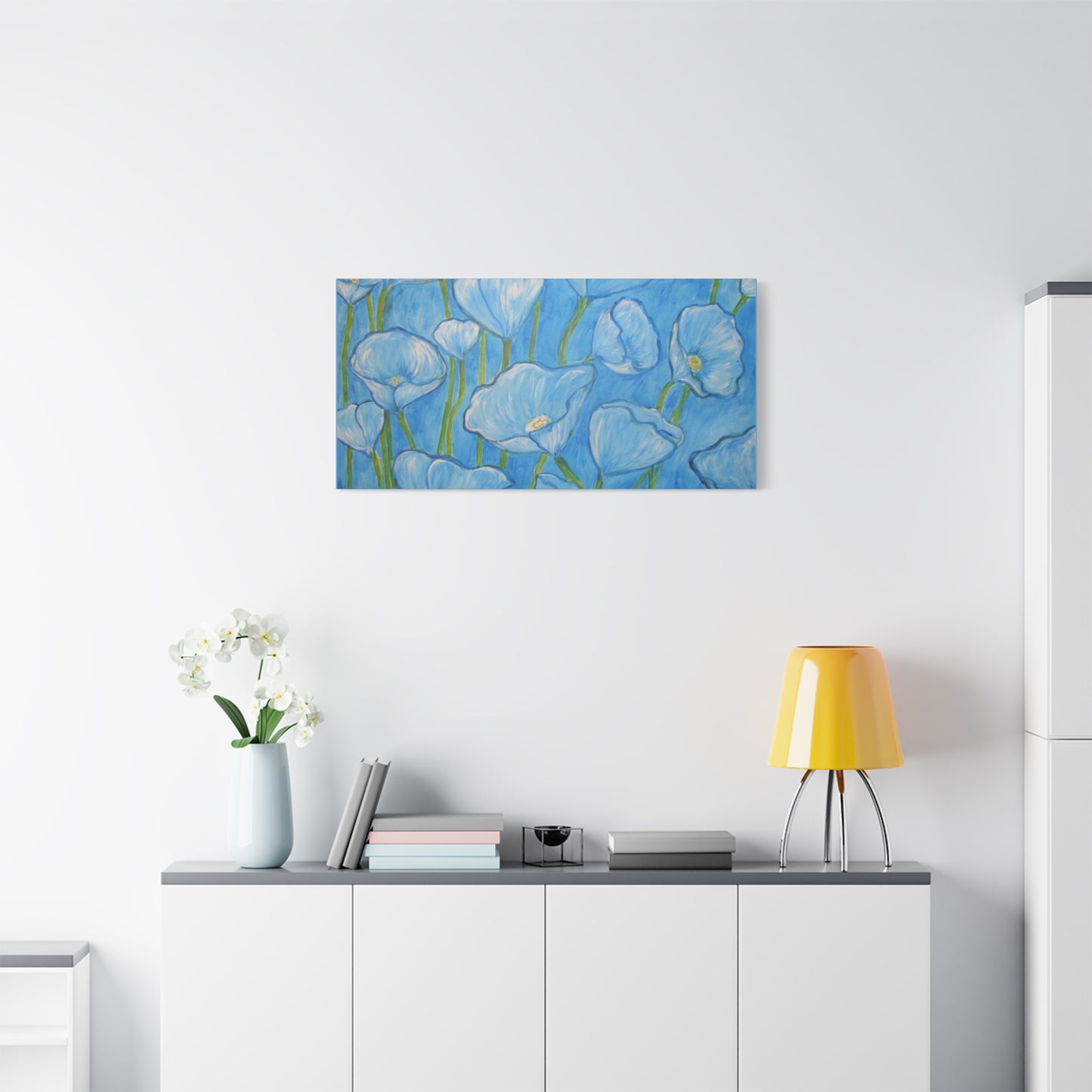 Light BlueTulip flowers Painting