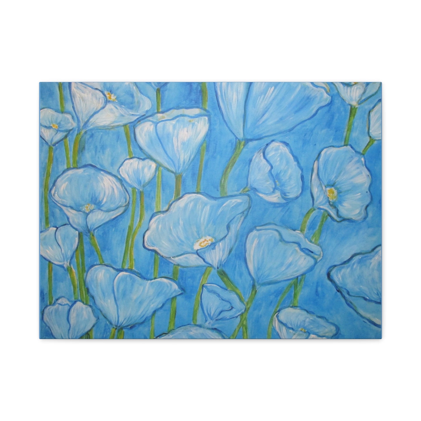 Light BlueTulip flowers Painting