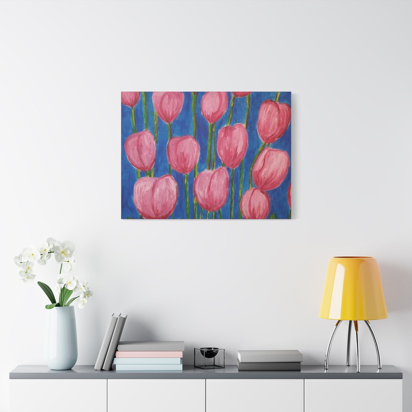 Canvas Print - Pink Abstract Tulips