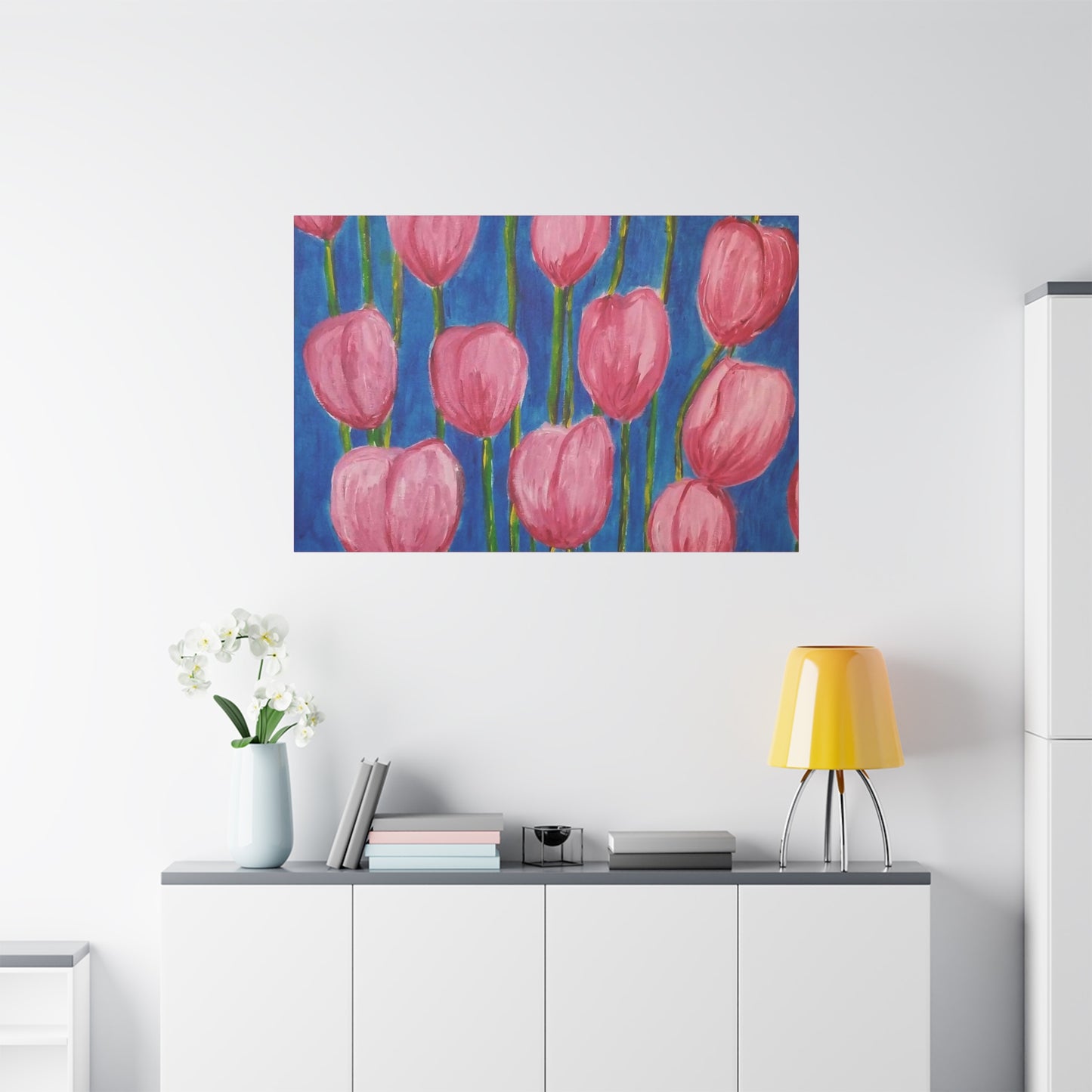 Canvas Print - Pink Abstract Tulips