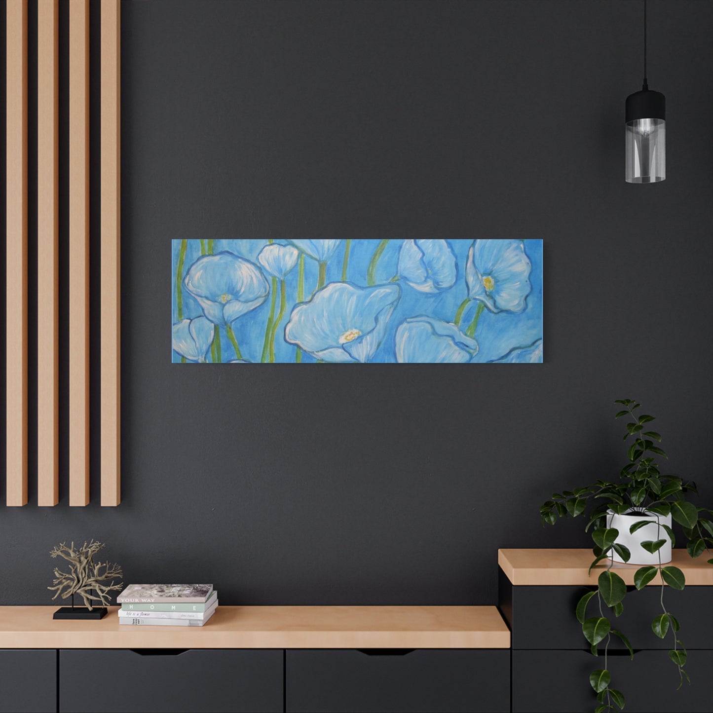 Light BlueTulip flowers Painting