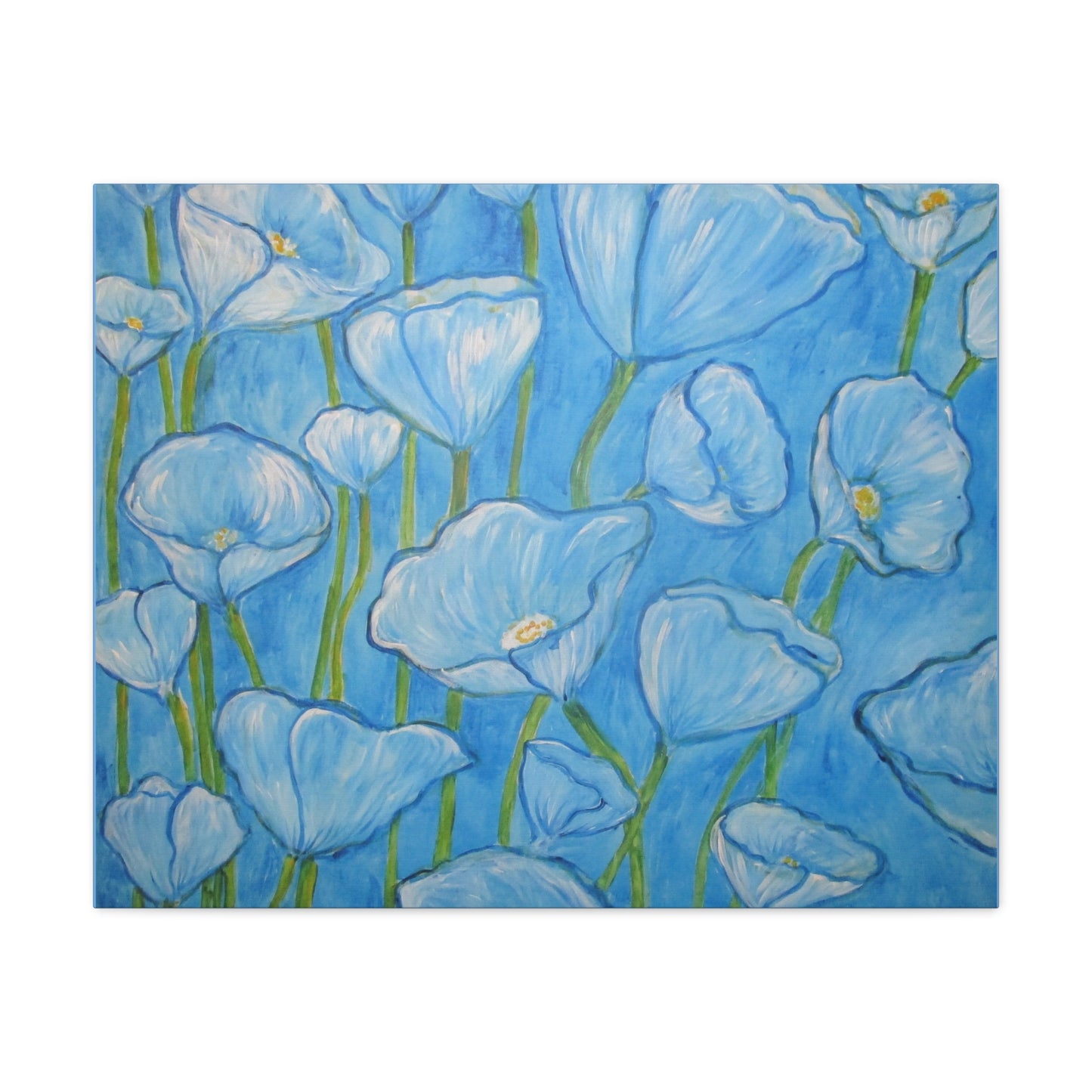 Light BlueTulip flowers Painting