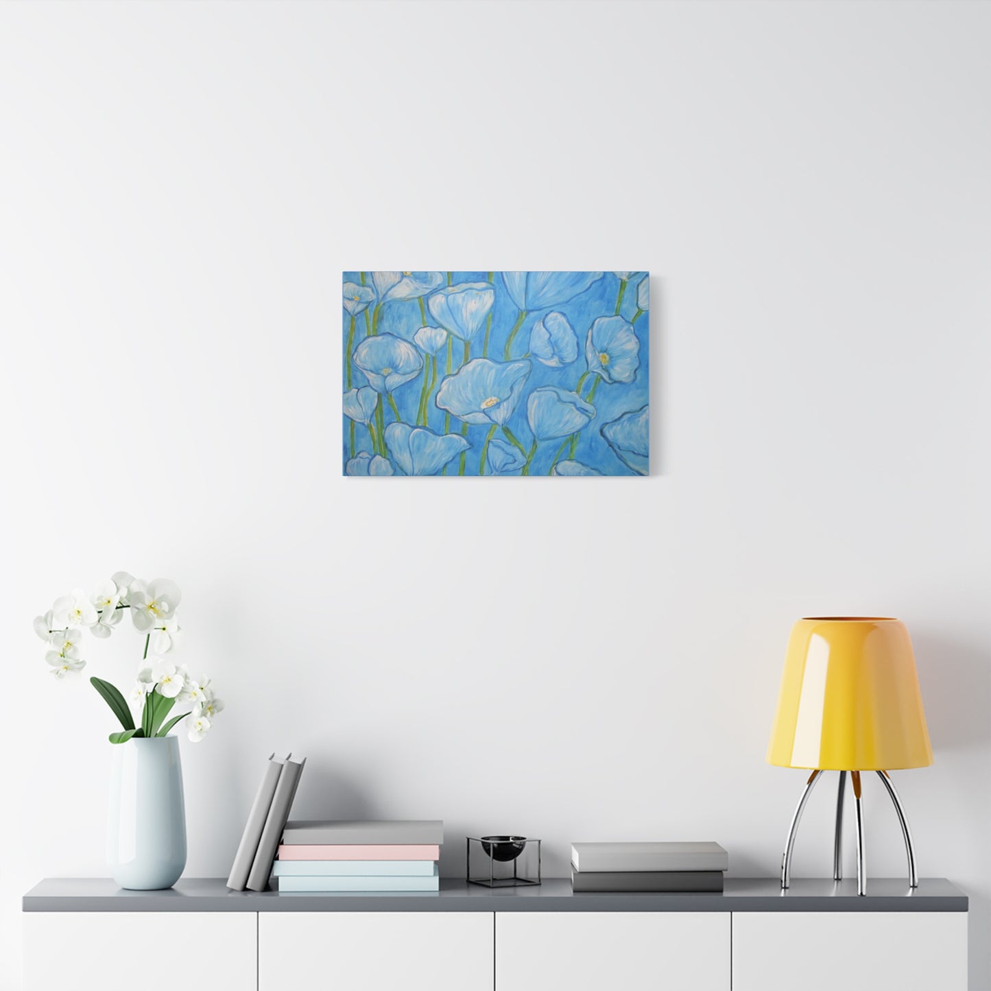 Light BlueTulip flowers Painting