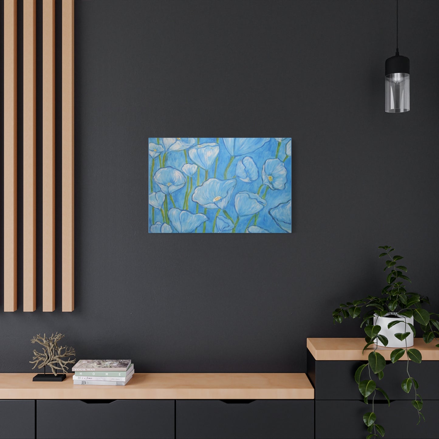 Light BlueTulip flowers Painting