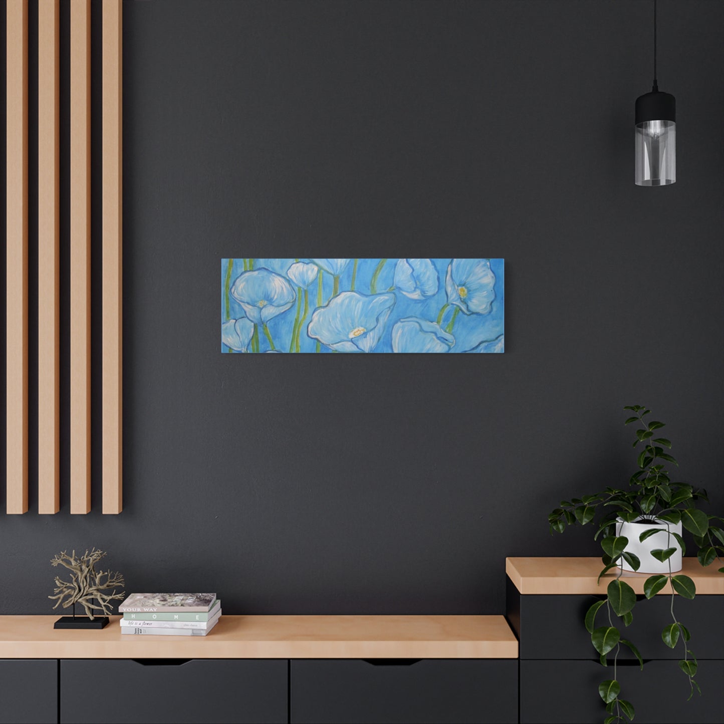 Light BlueTulip flowers Painting