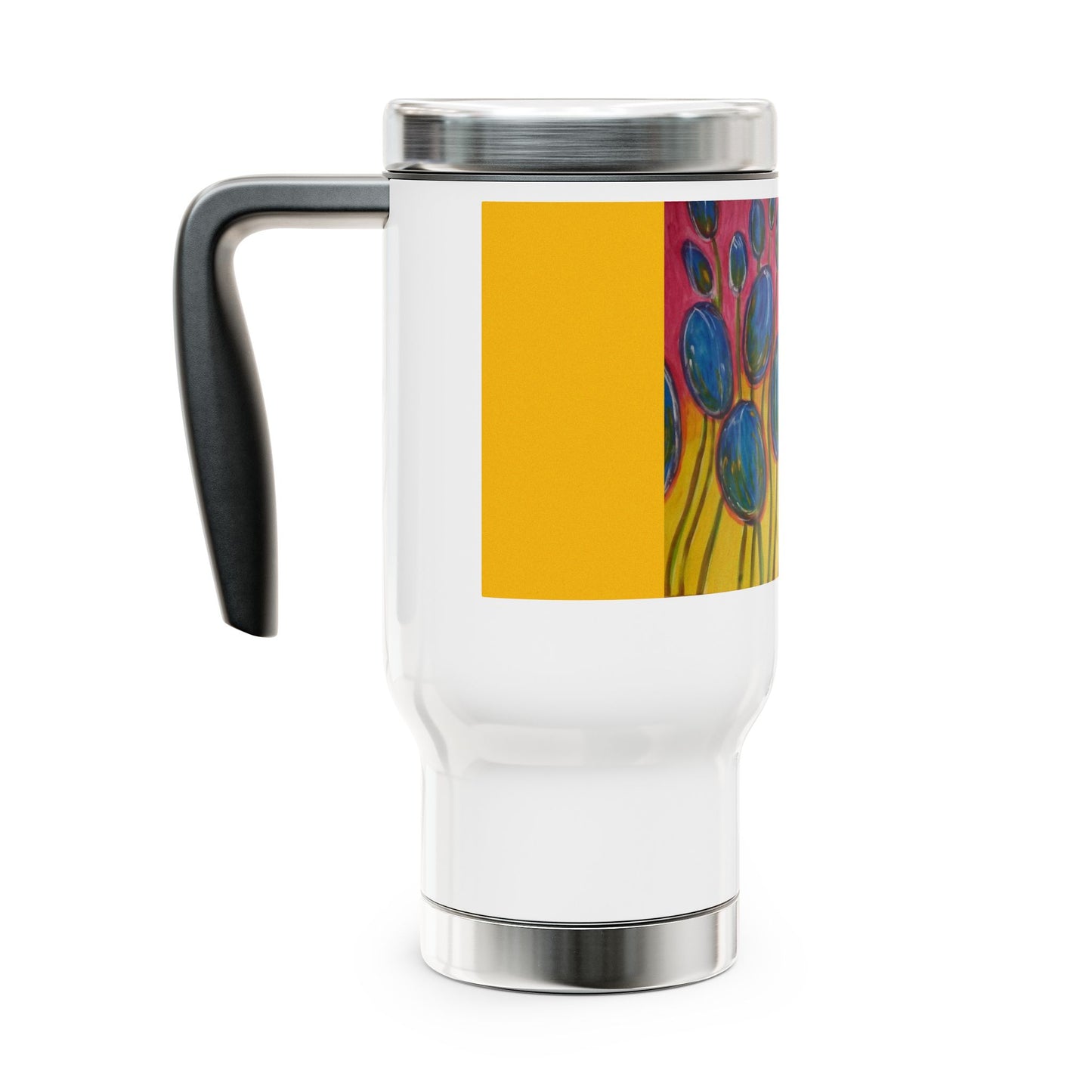 Stainless Steel Travel Mug with Handle, 14oz